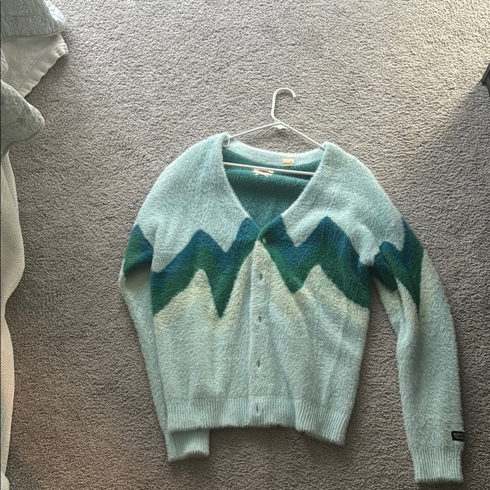Levi's Blue and Green Cardigan Sweater